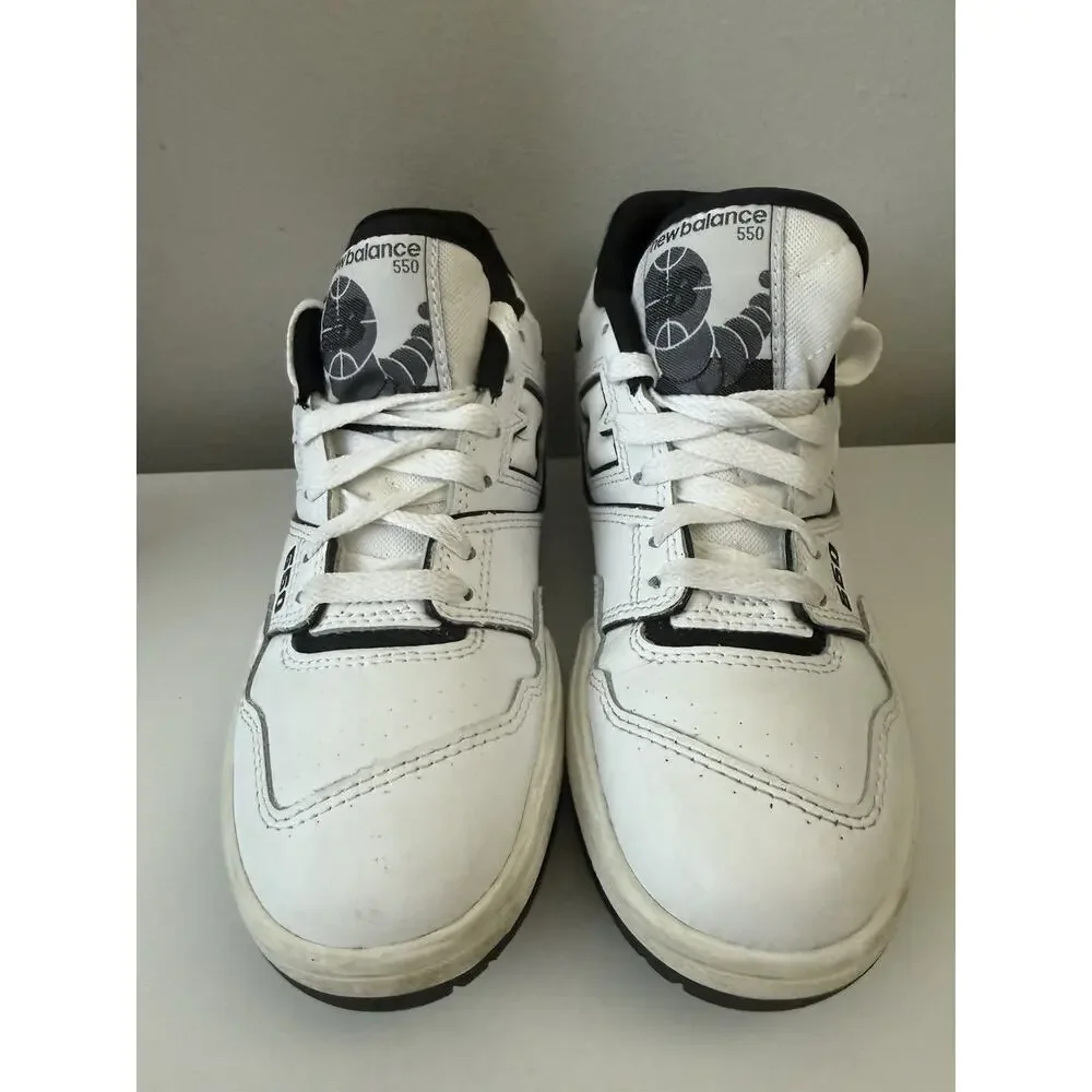 Size 4.5 Big Kids - New Balance 550 - White / Black / Raincloud - BB550HA1